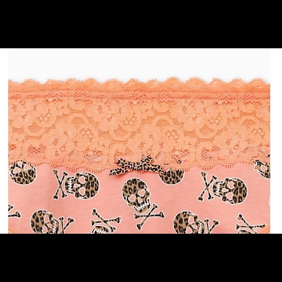 Torrid Leopard Wide Lace Thong Cotton Panty - Picture 2 of 3